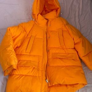Orange Puff Coat